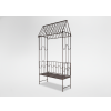 ZÁHRADNÍ PERGOLA S LAVIČKOU 123 x 63 x 252 CM ANTICKÝ BRONZ*1456