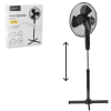 ČERNÝ STOLNÍ VENTILÁTOR 45W *9004