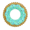 Nafukovací plážový kruh Sladký donut ? 91 cm *7403