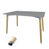 OBLONG STŮL 120 x 80 x 74 cm - ŠEDÝ *7851