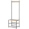 Stojící věšák se 3 policemi 60 x 40 x 175 cm *1173