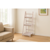 REBRÍKOVÝ REGÁL PŘÍRODNÍ/BÍLÝ S 3 POLICEMI 42 x 39 x 109 cm *8423