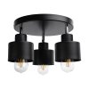 Černé nastavitelné svítidlo LISA 3x60W E27