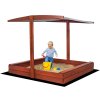 166885 sbp140rset02 piaskownica drewniana premium 140 x 140 cm zestaw z daszkiem M0