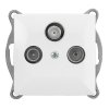 Satelitní zásuvka RTV/SAT 3db Pearl, GAPS-2P, bílá