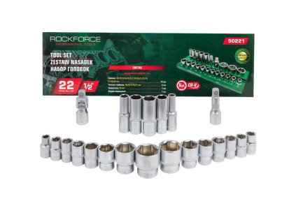 Set glavica 1/2" 22kom (6-ubodnih)