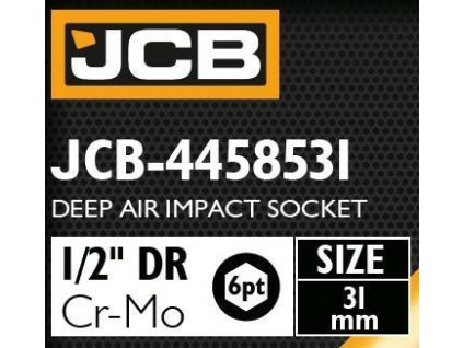 JCB UDARNI KLJUČ HLBOKI 1/2" Cr-Mo 6-kutni 31mm