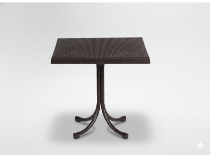 RATAN STOL ZA VRT NA JEDNOJ NOGI 80 x 80 x 73 CM HMEĐI *6444