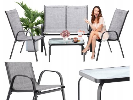 SET VRTNOG NAMJEŠTAJA S STOLIĆEM - SIVI *9924