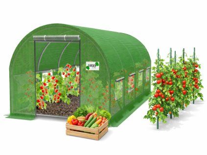ZELENI VRTNI TUNEL S FOLIJOM 4 SEGMENTA 4 x 2,5 x 2 M *5606