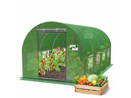 ZELENA VRTNA FOLIJA TUNEL 4 SEGMENTA NEW SOLUTION 4 x 2,5 x 2 M *3069