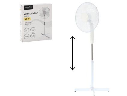 Bijeli stalni ventilator 45W *4218
