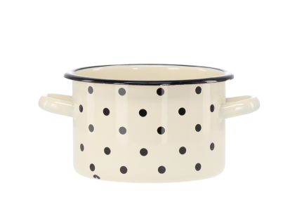 Enamelirani lonac 2 L 16 cm bijele točke *3356