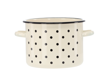 ENAMELIRANI Lonac 4,5 L 20 CM BIJELE PIKA *3455