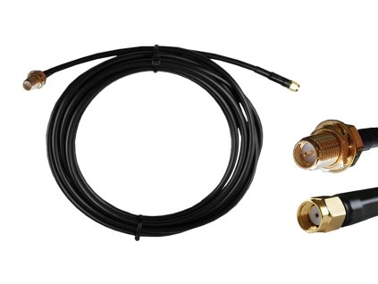 RP-SMA muški - RP-SMA ženski kabel 3 m