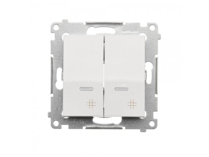 Prekidač Simon 54 premium br.7+7 LED osvjetljen, modul bijeli