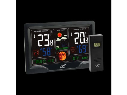 Postaja vremena s kolor ekranom, crna LXSTP09C