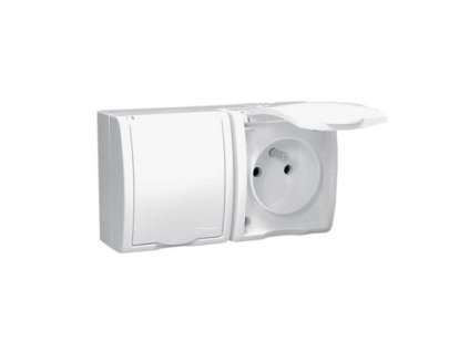Dvostruka bijela utičnica IP54 250 V Simon Aquarius