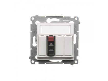 KONTAKT-SIMON Zvučnički priključak Simon 54 premium jednostruki bijeli