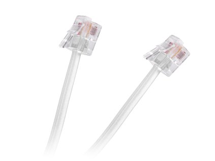 Telefonski kabel 10m 6P4C - 6P4C, bijeli TEL0033F-10