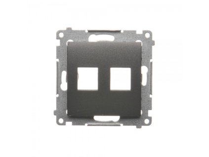 Poklop utičnice 2x RJ45/RJ12 Simon 54 premium antracit
