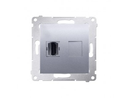 Jednostruka HDMI utičnica Simon 54 premium modul srebrna