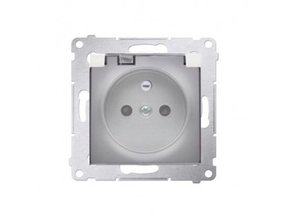 KONTAKT-SIMON Utičnica 250 V Simon 54 premium IP44 sa žaluzinama srebrna DGZ1BZ,01/43A