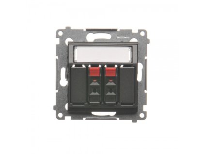 Simon 54 premium dvostruka utičnica zvučnika antracit