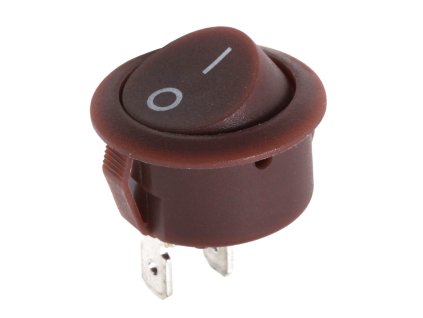 Kolískový vypínač 250V AC R5 6A hnedý
