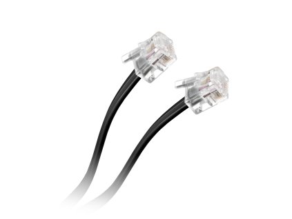 Telefónny kábel 2m čierny LX9113P 2M