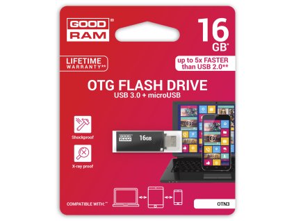 Pendrive Goodram USB 3,0 + microUSB 16GB OTG czarny