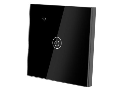 Dodirni prekidač jednostruki br.1 + WIFI stakleni crni LTC