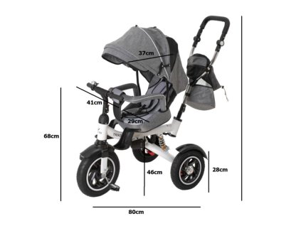 Rowerek Trojkolowy Trike Fix V3 szary 85686%281%29