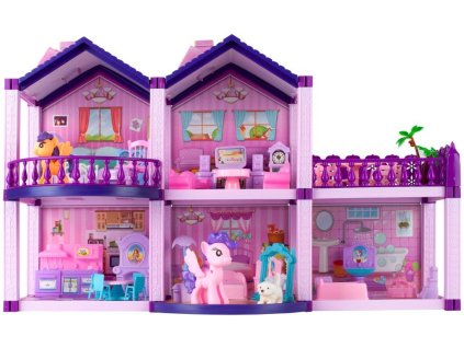 Vila pre bábiky a domček pre poníky s koňmi