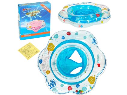 Kolo do plywania dmuchane z siedziskiem dla dzieci niebieskie max 20kg 0 12miesiecy 139589
