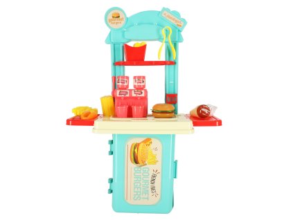 Kuchnia dla dzieci w walizce zestaw do hamburgerow 140779