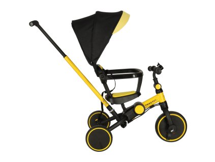 Rowerek trojkolowy TRIKE FIX V4 zolto czarny z daszkiem 150444