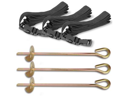 Set od 3 sidrišta za pričvršćivanje vrtne trampoline
