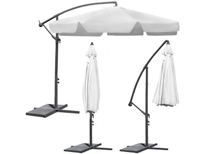 Sivi suncobran za terasu 350cm