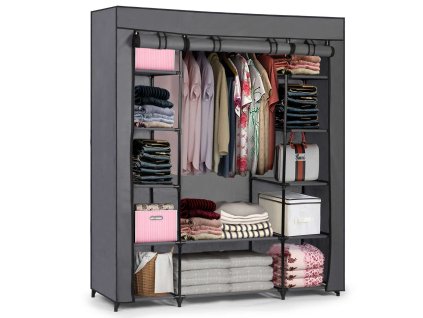 Platneni ormar s policama Massido - grafitna MAXI