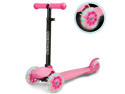 Dječji trotinet s tri kotača Loco - ružičasta