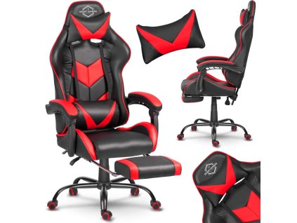 Igračka stolica Cerberus za igrače crno-crvena