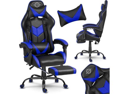 Herná stolička Cerberus pre hráčov čierno-modré