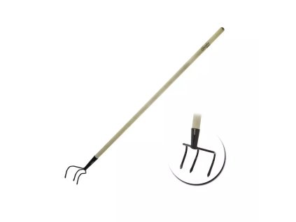 Vrtna grablja s tri zupca L-1100mm 80C072
