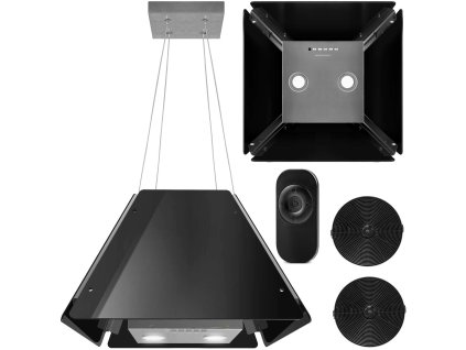 Prostorna napa 60 cm crna BT-222