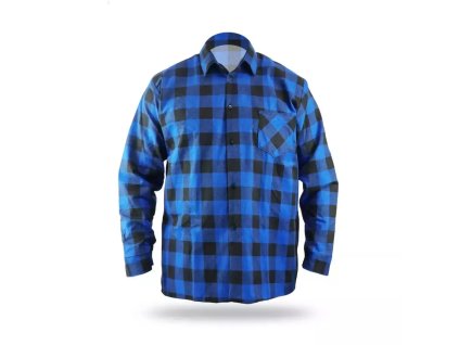 Flanel košulja plava, veličina S, 100% pamuk BH51F2-S (Farba Modrá, Veľkosť S.)