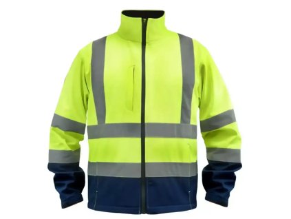 Reflexná bunda softshell, veľkosť XXL, žltá BH80KS3-XXL (Farba žltá, Veľkosť XXL)