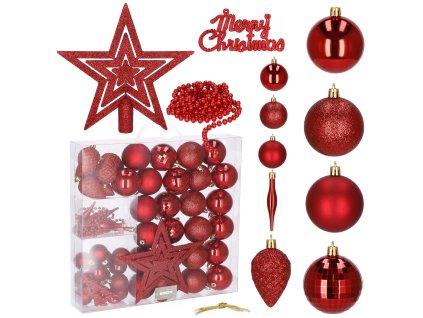 Vianočné ozdoby na stromček 51ks CA0127