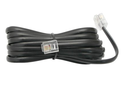 Telefónny kábel SP4-4/ 2m WT/WT čierna