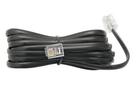 Telefonski kabel 4 m WT/WT crni 2128-